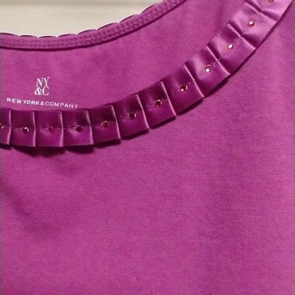 New York & Company Tops New York And Company Decorative Trim Tank